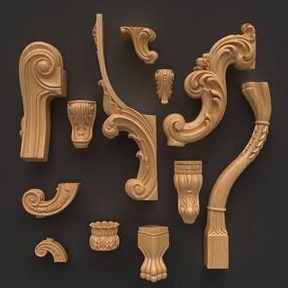 cnc table legs collection 10 furniture wood victorian molding router classical ornament house 3d print model - Mito3D