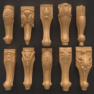 cnc mesa piernas colección 9 mueble madera victoriano moldura enrutador clásico ornamento casa 3d print model - Mito3D