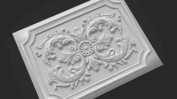 cnc wall panel sculpted ornament 3 carving victorian molding rosette engraver router bas house decor 3d print model - Mito3D