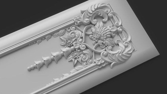 cnc wall panel sculpted ornament 4 carving victorian molding rosette engraver router bas house decor 3d print model - Mito3D