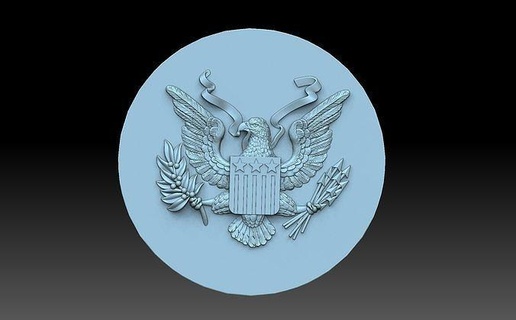 Saco brazos águila marina veterano militar Ejército cnc emblema águilas símbolo pájaro americano Estados Unidos Arte señales logos 3d print model - Mito3D