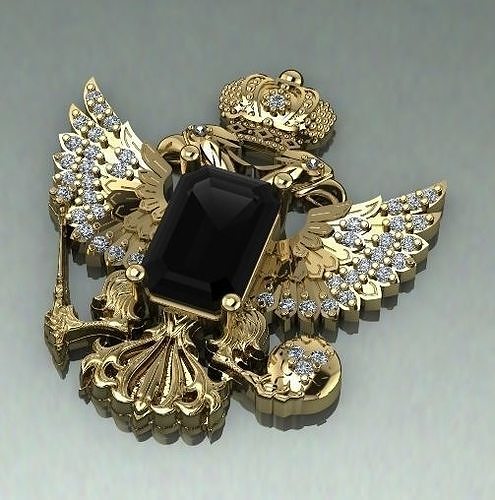 coat of arms russia model 1272 ring earrings dlya pechati 3dmodel printable sterling fashion engagem platinum jewellery jewel jewelry missfox dekoracia 3D print model - Mito3D