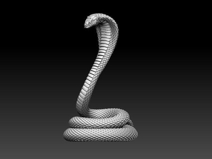 kobra yılan hayvan Yazdır engerek Sanat heykeller 3d print model - Mito3D