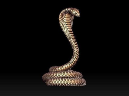 cobra serpente vipera sonagli veleno pitone anaconda boa stampante miniature Stampa scultura statua arte sculture 3d print model - Mito3D