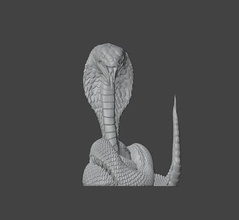 cobra haute qualité imprimable décoration serpent réel taille hq hd roi animal mignonne rétro traditionnel dessin animé caducité meubles sucre chocolat art sculptures 3d print model - Mito3D