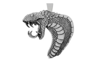 kobra kolye 2 yılan takı sanat moda anahtarlık mücevher hayvan sürüngen doğa 3d print model - Mito3D