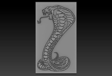 cobra snake relief cnc art artcam 3d decoration carving furniture wall 3dprint 3dprinted 3d print model - Mito3D