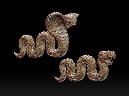 cobra serpente animale stampa vipera arte sculture 3d print model - Mito3D