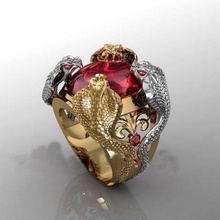 cobra snake ring gold diamond silver jewelry jewellery treasure 3d model stl decoration gem precious snakes characters rings 3d print model - Mito3D