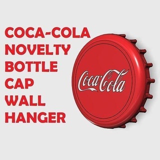 coca cola novelty bottle cap wall hanger art house decor 3d print model - Mito3D