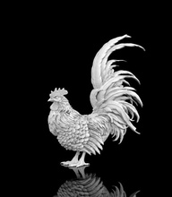 horoz heykel tavuk paslı hayvan sanat yazdır kuş heykeller 3d print model - Mito3D