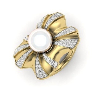 cóctel perla mujer anillo 3dm detalle perlas bodas compromiso aniversario nupcial Anillo san valentin amando joyería joyeria imprimible oro dimondring joya anillos 3d print model - Mito3D