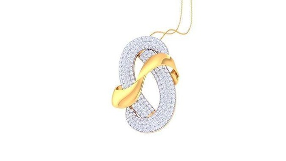 cocktail pendant - 164 printable gem silver necklace party wear wedding pendants engagement jewel jewellery diamond gold jewelry 3d print model - Mito3D