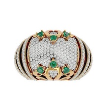 cóctel anillo imprimible oro joyería joya anillos Boda diamante solitario libra esterlina compromiso Moda platino 3d print model - Mito3D