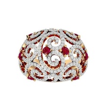cóctel anillo imprimible oro joyería joya anillos boda diamante solitario libra esterlina compromiso moda platino plata 3d print model - Mito3D