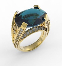 anello cocktail gioielli oro argento diamante stampabile gioiello matrimonio di fidanzamento diamanti d'oro disco platino gemma engagem brillante sera anelli 3d print model - Mito3D