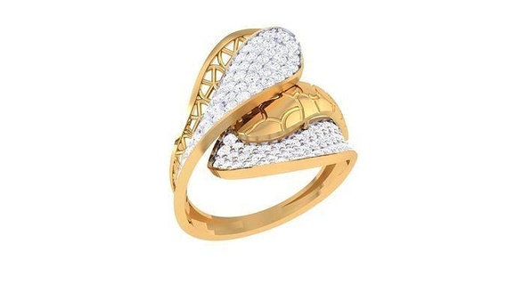 cóctel anillo 68 anillos Boda compromiso joya joyería diamante imprimible alto final oro plata platino 3d print model - Mito3D