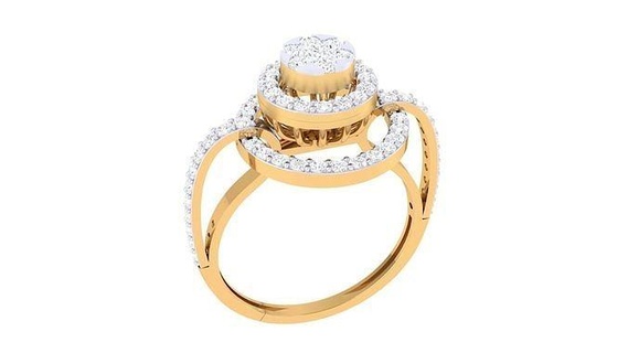 coquetel anel 75 argolas Casamento noivado jóia jóias diamante imprimível Alto ouro joalheria prata platina 3d print model - Mito3D
