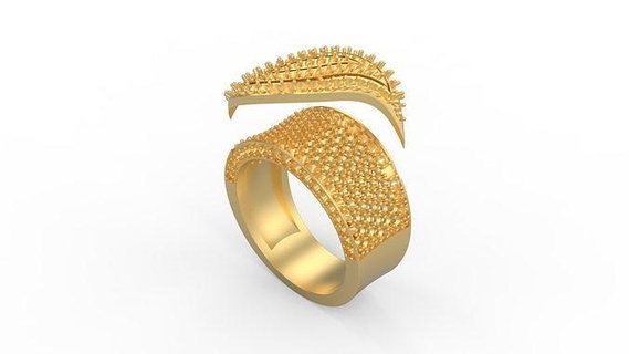 coquetel anel 065 solitário mulher mulheres minimalista ouro prata joalheria jóia imprimível amar Casamento diamantes flor coração argolas 3d print model - Mito3D