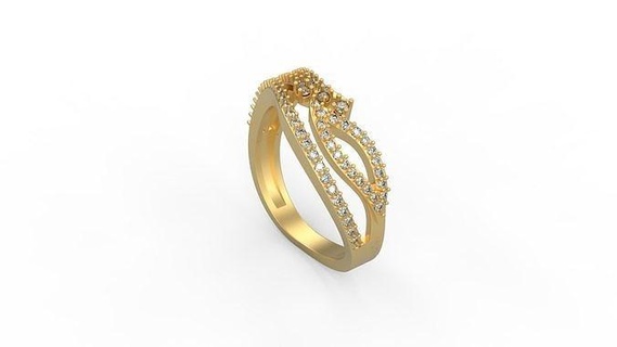 coquetel anel 074 solitário mulher mulheres minimalista ouro prata joalheria jóia imprimível amar Casamento diamantes flor coração argolas 3d print model - Mito3D