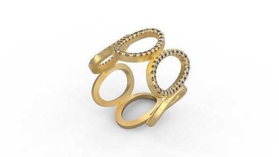 coquetel anel 200 solitário mulher mulheres minimalista ouro prata joalheria jóia imprimível amar Casamento diamantes flor coração banda oval argolas 3d print model - Mito3D