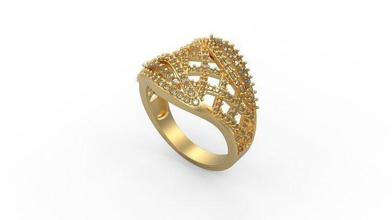 kokteyl yüzük 252 Solitaire Kadın KADIN minimalist altın gümüş takı mücevher yazdırılabilir Aşk düğün elmaslar çiçek kalp yüzükler 3d print model - Mito3D