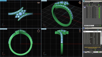 anillo de cóctel diseño sku rg-016-ss la joyería novia los anillos 3d print model - Mito3D