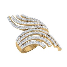 cocktail-ring Damen - Schmuck Silber bedruckbar ist diamond ring prototyping Ringe engagement Mode gold Hochzeit kostbar Schönheit engagem cocktail Mode-ring Diamant-ring 3d print model - Mito3D