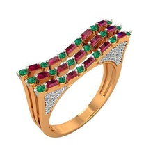 bague de cocktail dames bijoux d'argent imprimable le diamant l'anneau prototypage les anneaux l'engagement la mode or mariage précieux beauté engagem 3d print model - Mito3D