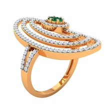bague de cocktail dames bijoux d'argent imprimable le diamant l'anneau prototypage les anneaux l'engagement la mode or mariage précieux beauté engagem fiançailles collier 3d print model - Mito3D