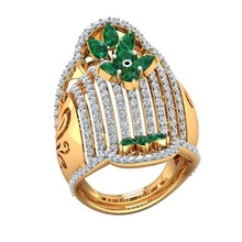 cocktail-ring Damen - Schmuck Silber bedruckbar ist diamond ring prototyping Ringe engagement Mode gold Hochzeit kostbar Schönheit engagem cocktail Diamant-ring Mode-ring 3d print model - Mito3D