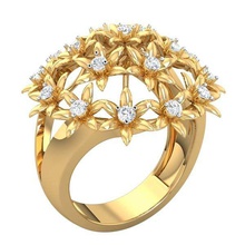 anello cocktail signore argento stampabile diamante prototipazione gioielli le anelli di fidanzamento moda oro matrimonio preziosi bellezza engagem diamanti 3d print model - Mito3D