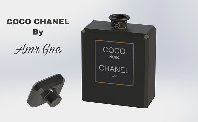 coco chanel n5 perfume bottle plastic packaging design bottles manufacturing package cosmetic mackup noir paris fashion fragrance lotion 3D print model - Mito3D
