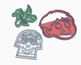 coco movie cookie cutter set miguel dante skull house calavera kitchen dining 3d print model - Mito3D