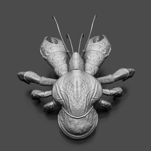 kokosnuss krabbe meer lebensmittel wasser fisch salz baum kunst skulpturen 3d print model - Mito3D
