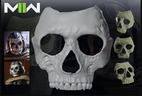 bacalao fantasma simón riley op máscara stl zona guerra llamada of deber 3d moderno juego personaje cabeza cara juegos juguetes 3d print model - Mito3D