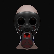 code vene eva rot maske codevein evaroux codeveinmaske cosplay spiel scifi illustration spiele spielzeuge 3d print model - Mito3D