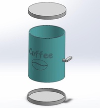 coffe dispencer moka pot house dining tools kitchen jar can cork coffee food houseware 3d print model - Mito3D