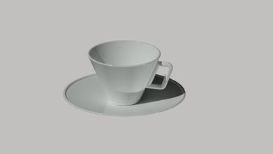 coffee cup house coffecup kitchen drink drinks thee caffee dining 3d print model - Mito3D