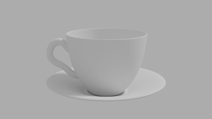 caffè tazza piattino 3d Stampa ceramica stoviglie casalinghi stampabile 3dprint tavolo bevanda cucina Casa cenare 3D print model - Mito3D