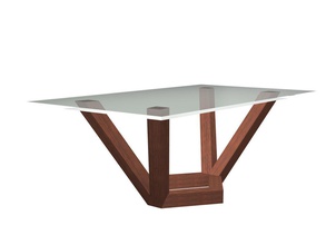 café vivant chambre table verre bois acajou moderne minimaliste intérieur conception meubles style cocktail fantaisie charmant salon maison 3d print model - Mito3D
