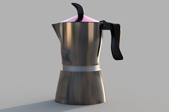kahve makine moka basitlik kahvaltı klasik alüminyum öğle yemeği çay moda 3d print model - Mito3D