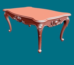 coffee table classic house rococo barocco decorative carved decor cnc furniture 3d print model - Mito3D