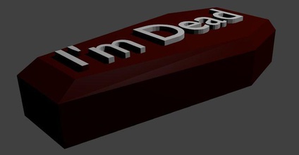 caixão de inscrição m mortos jóias coulomb sepultura forca humor funeral colares 3d print model - Mito3D