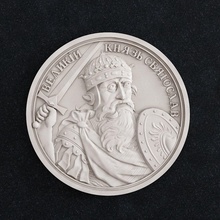 moneta velikii principessa sviatoslav cnc 3dprint stampabile argento gioiello 3dmodel arte monete distintivi 3d print model - Mito3D