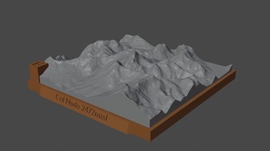 col nudo dağ manzara yanardağ arazi çevre doğa fotogrametri yükseklik dem Bilim 3d print model - Mito3D