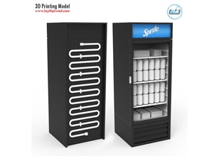 soğuk İçmek soğutucu buzdolabı yumuşak dondurulmuş rc diyorama yazdırılabilir konteyner pazarlar hobi kendin yap 3d print model - Mito3D