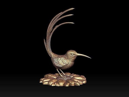 colibri ronzio uccello becco piume volo Ali arte sculture scultura colibrì Stampa bianca gola 3d print model - Mito3D