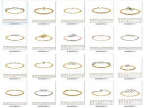 bulk 3dm with gems bracelet 20 files 1 bijoux diamant diamants calcul pierres messieurs gemmes 3dprint goujat impression or platine hommes bracelets 3d print model - Mito3D