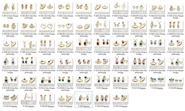 19 dosyalar stl 0004 koleksiyonu - toplu kolye ayarlar takı mücevher elmas taş gem taşlar yüzük küpe küpeler beyaz sarı altın Gümüş platin 3d print model - Mito3D